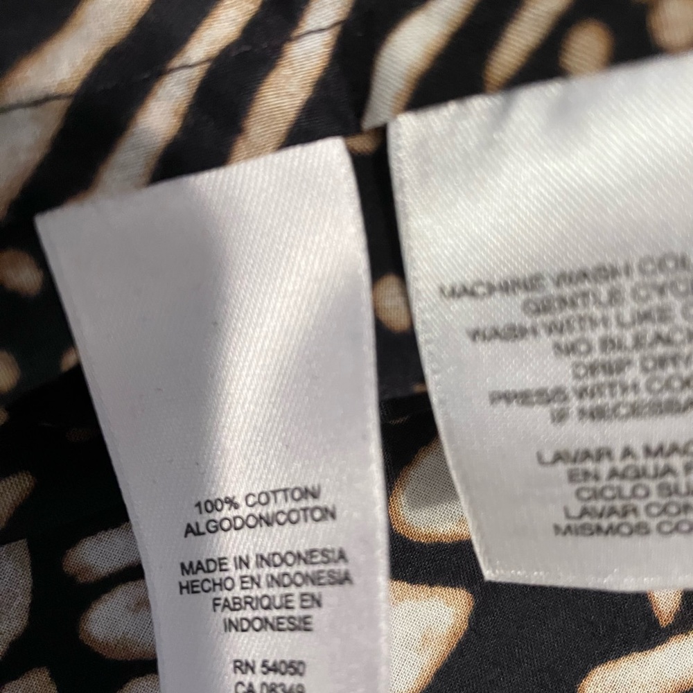 NWT Jones New York Geometric Print Button-down 1X Plus size 100% cotton - Picture 8 of 8
